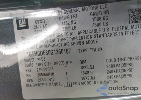 2016 GMC Canyon Slt from USA, damaged, VIN 1GTH6DE30G1260107